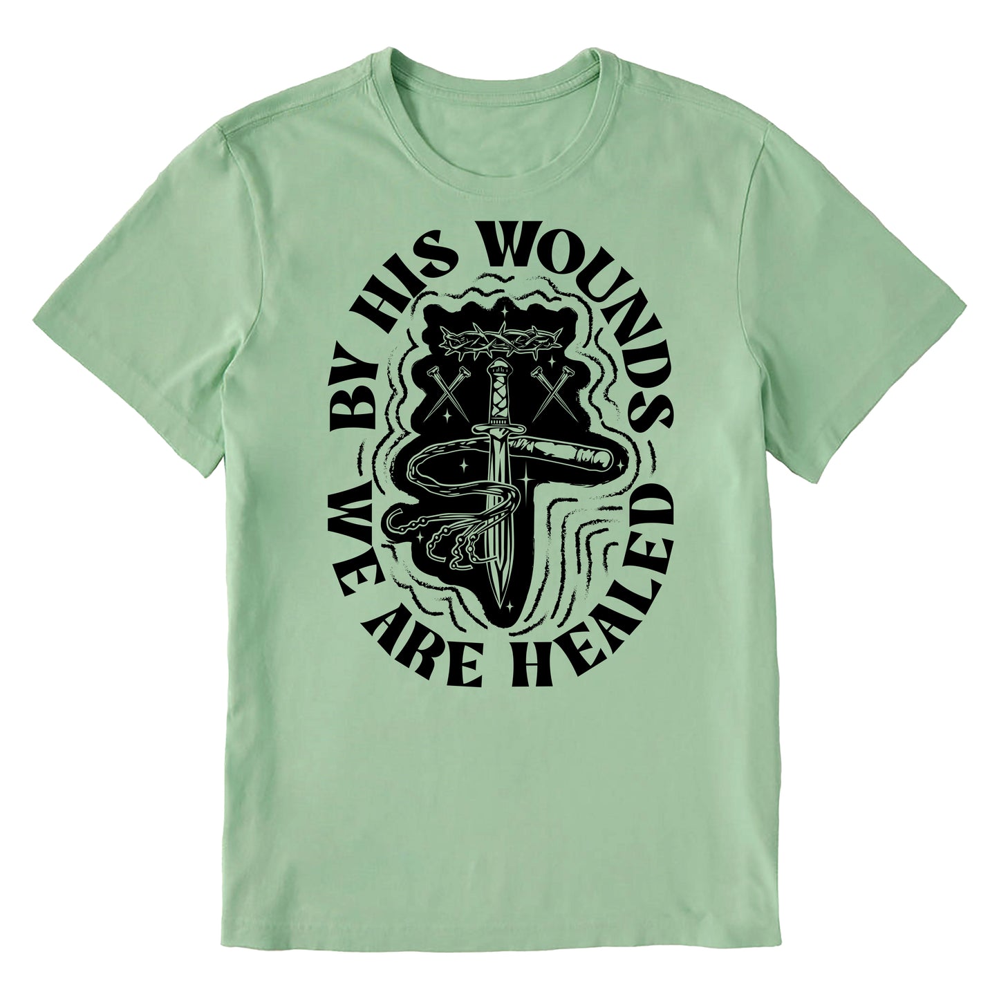 By His Wounds We Are Healed T-Shirt Design | Isaiah 53:5 | Christian Digital Download