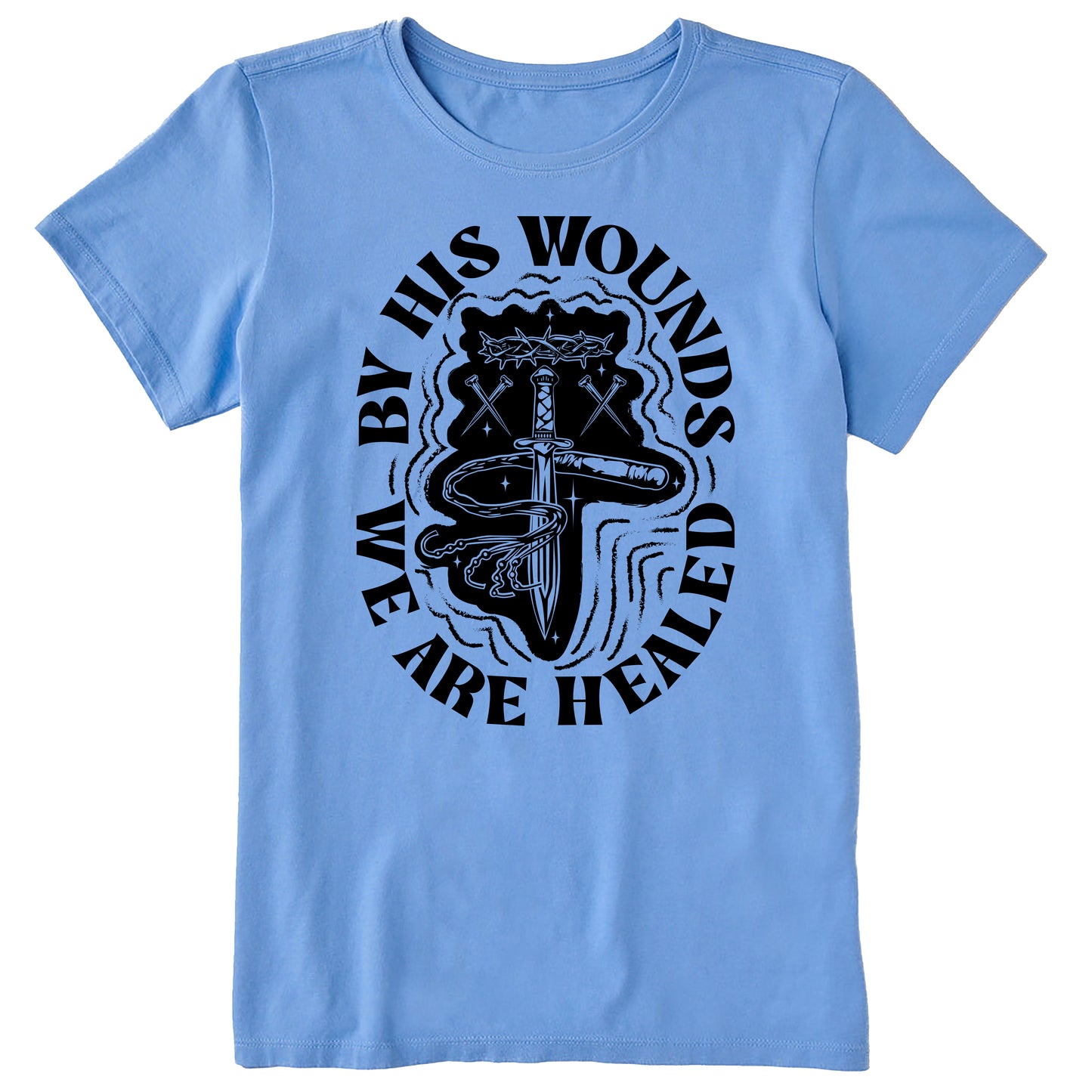 By His Wounds We Are Healed T-Shirt Design | Isaiah 53:5 | Christian Digital Download